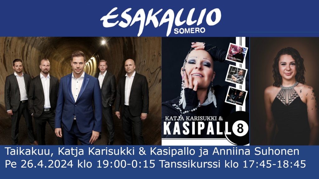 Taikakuu ja Katja Karisukki & Kasipallo sekä Anniina Suhonen perjantaitansseissa