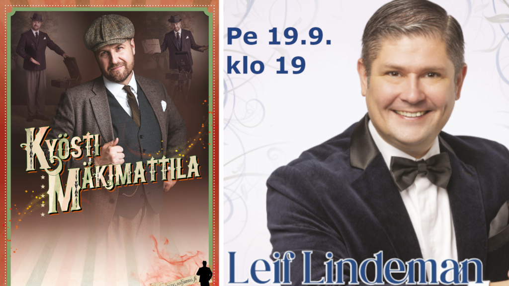 Kyösti Mäkimattila & Ajaton sointu ja Leif Lindeman & Rosette perjantaitansseissa.