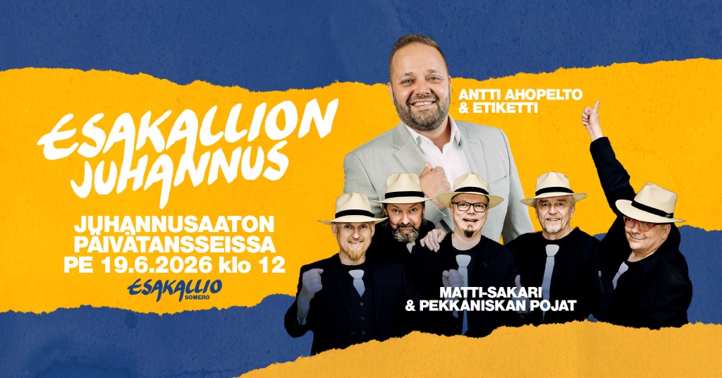 Antti Ahopelto & Etiketti ja Matti-Sakari & Pekkaniskan pojat juhannusaaton päivätansseissa     