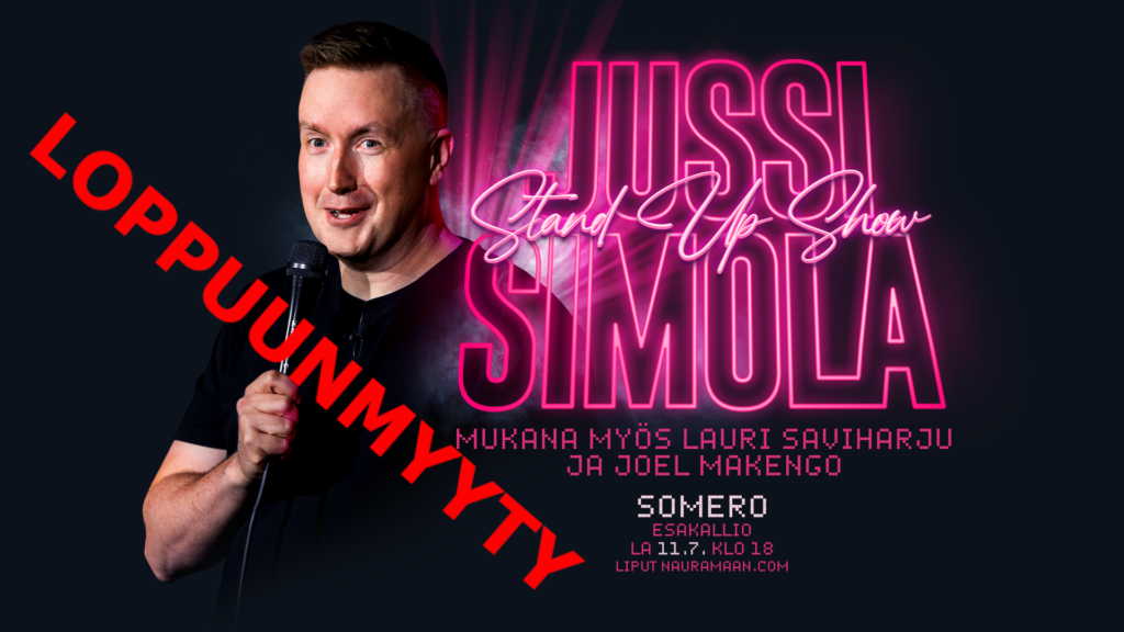 LOPPUUNMYYTY Jussi Simola stand up show