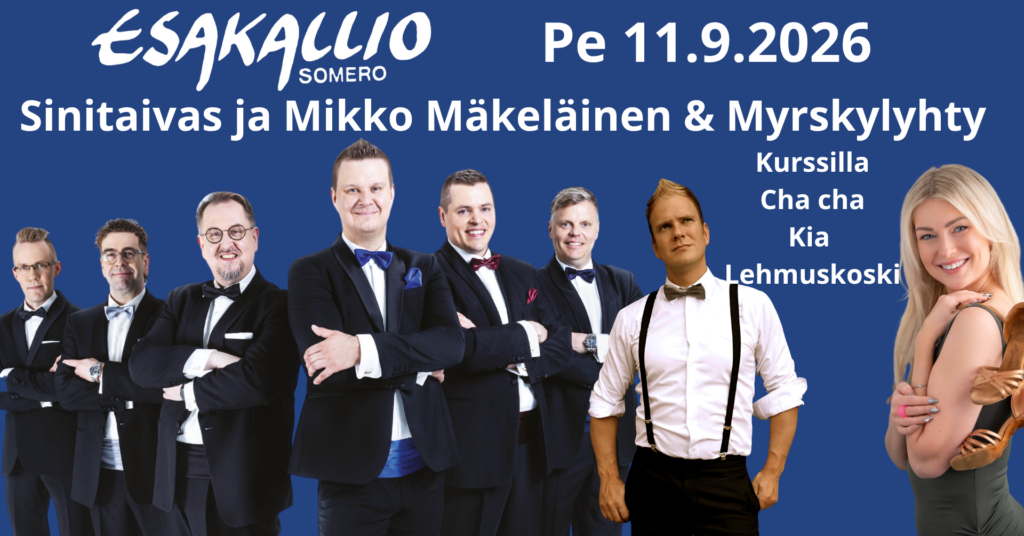 Sinitaivas ja Mikko Mäkeläinen & Myrskylyhty iltatansseissa
